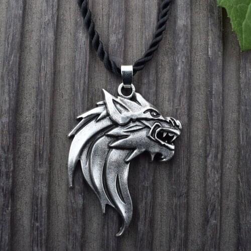 Howling Wolf Necklace Wolf Charm Nature Pendant jewelry 1pcs
