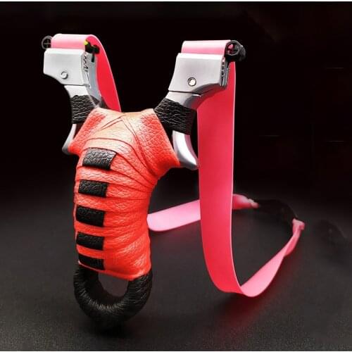 Professional Slingshots Alloy Shooting Slingshot Toys with Flat Rubber Band Outdoor Games for Adult Outdoor Toy