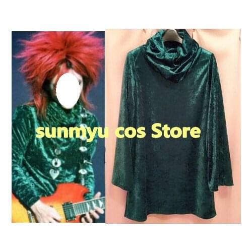 Rock Band X Japan Hide Matsumoto Hideto Green Velvet Tops Cosplay Costume Custom Size Halloween