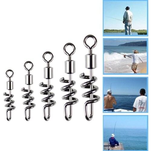 20pcs/set Fishing (Swivels) With Screwed Snap Quick Connector Copper Stainless Steel 8 Shaped Ring Fishing Tackle