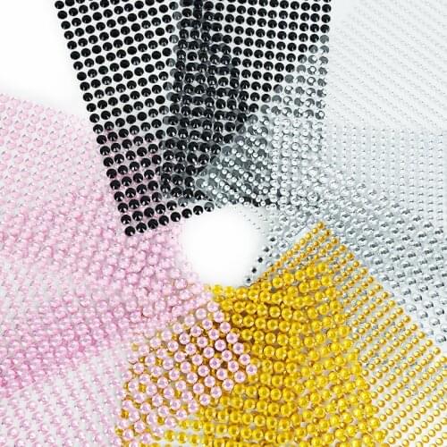 5Sheets Mix Size Self Adhesive Acrylic Rhinestone Stickers For Phone PC Car Decal Gems Craft Accessories Diamond Scrapbooking