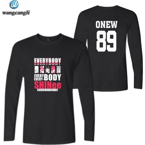 SHINEE T Shirt Women Men Spring Autumn Long Sleeve Tshirt T-shirt Women Tops Harajuku Cotton Anime T shirts K-POP Clothing