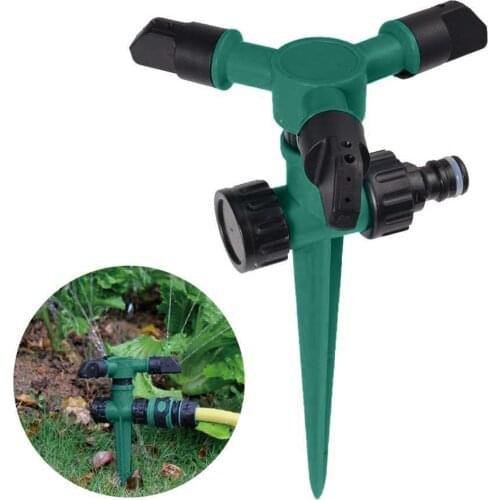 Lawn Sprinkler Automatic 360 Degree Rotating Jet Sprinklers Double Outlet Rocker Nozzles Thread Garden Grassland Irrigation Tool