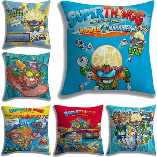 SuperZings Series 8 Pillow Case Single Sides Pillowcase Children Super Zings Toys Kids Cartoon Pillow Cover Sofa Cushion Cover