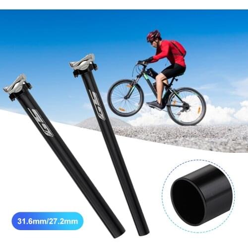 Bike Seat Post Lightweight Aluminum Alloy Bike Seatpost for MTB Road Bike Folding Bike BMX 27.2/31.6 385mm Black