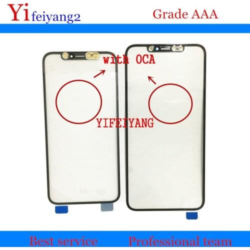 30Pcs A quality with OCA Front Screen Outer Glass for iPhone XS XS MAX Lens Touch Panel Replacement