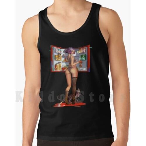 Save Water Drink Beer tank tops vest 100% Cotton Water Food Fridge Cat Cats Draft Draf Beer Prost Cheers Germany