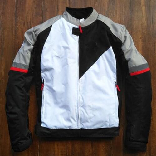 Keep warm in winter For Honda Racing Black Jacket Motorcycle Race Riding Jacket with Protectors and Outside Windproof Lining