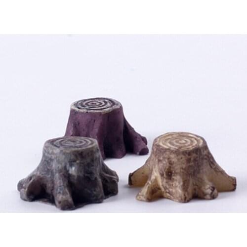 1Pc Tree Stump Base Mini Resin Crafts Fairy Garden Miniatures Terrarium/Micro Landscape DIY Home Decoration