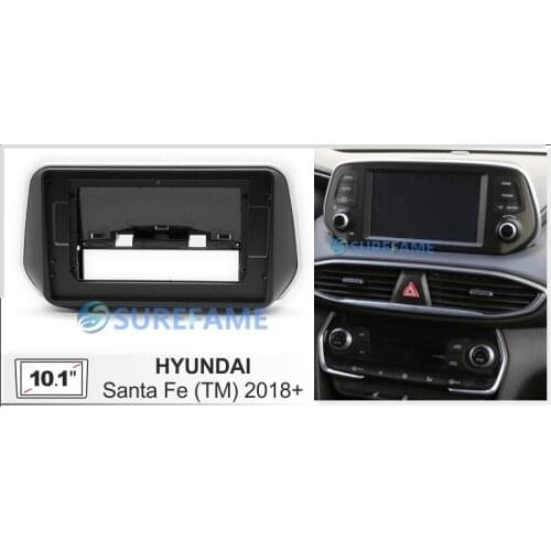 10.1 inch Car Fascia Radio Panel for Hyundai Santafe (TM) 2018+ Dash Kit Install Facia Console Bezel Plate Adapter Trim Cover