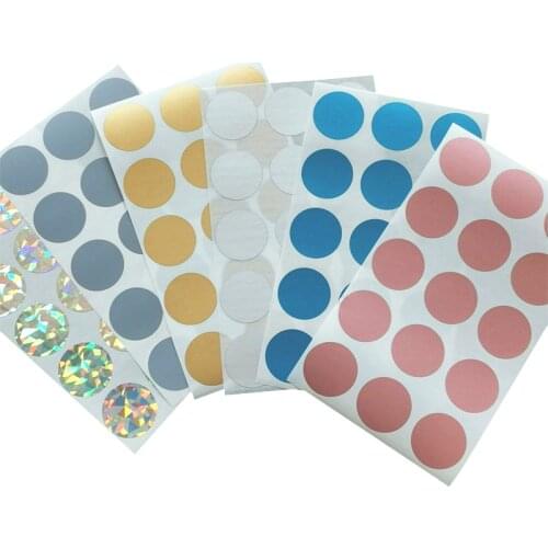100pcs/pack Circular color scratchable stickers Gifts Gift letter decoration Stickers