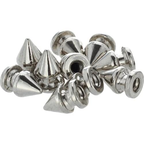 10x copper 8 * 12mm rivets Silver Pointed Studs Punk Rivets screw