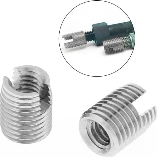 20pcs Wire Thread Insert Bushing Screws Sleeve Stainless Steel Self Tapping M4 x 8mm Repair Insert Fastener Connection Tools