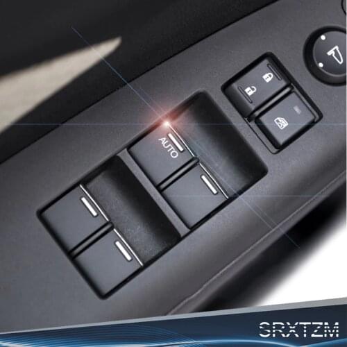 7pcs Car Interior Door Window Switch Lift Button Cover Trim 7Pcs/set For Honda CR-V Vezel Accord Civic Odyssey 2014 2015