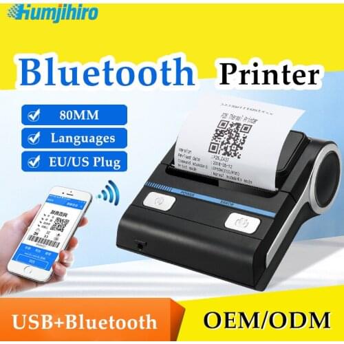 80mm Bluetooth USB Thermal Printer Mobile Portable Label Receipt Printer Android/iOSfor Small Business POS Mini Printer
