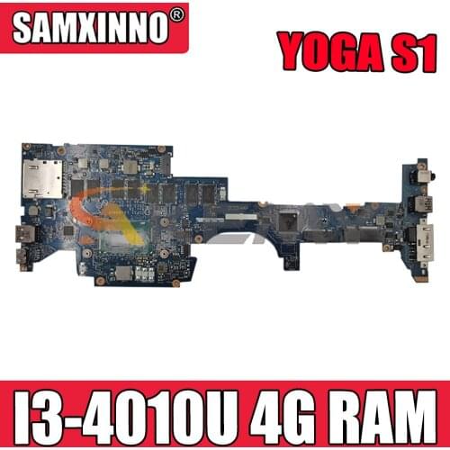 Akemy ZIPS1 LA-A341P Motherboard For Lenovo Thinkpad YOGA S1 Laptop Motherboard CPU I3 4010U 4G RAM 100% Test Work