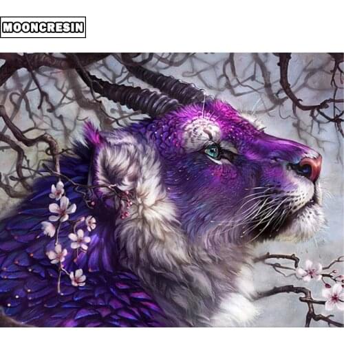 Diy Diamond Embroidery Cross Stitch Animal Antelope 5D Diamond Painting Full Diamond Mosaic Rhinestones Monster Home Decor Gift