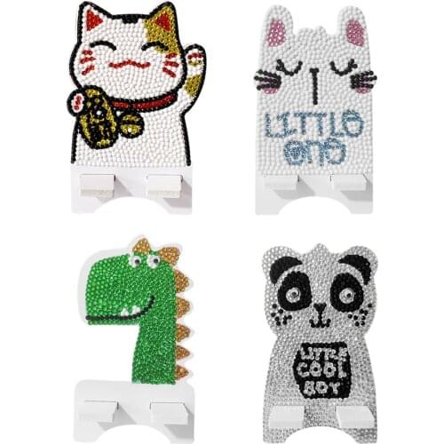 DIY Diamond Paiting Mobile Phone Holder Rhinestone Resin Cellphone Bracket Desktop Decoration Embroidery Diamond Craft Gift