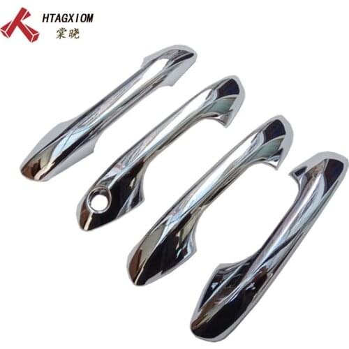 For Kia Rio 4 2017 2018 Chrome Door Handle Covers Car Styling Stickers Automobile Accessories & Pars 4 Pcs