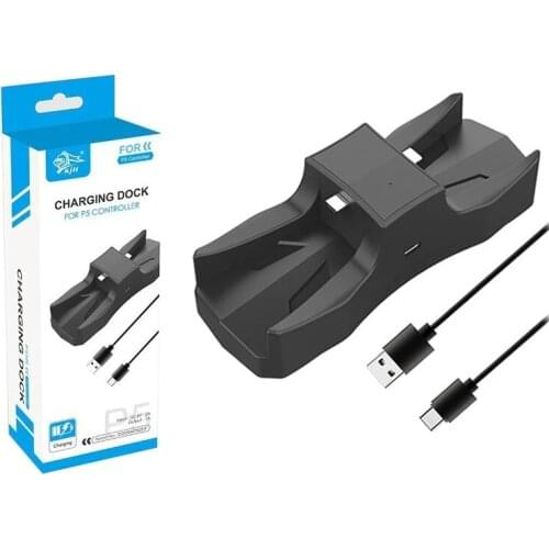 Dual Charger Dock for PS5 Wireless Controller Handle Gamepad Charging Station Charger for PS5 Game Controller