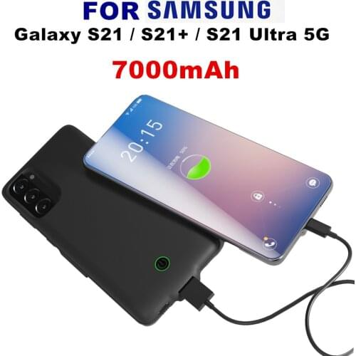 ZKFYS Powerbank Case For Samsung Galaxy S21 Ultra 5G Battery Charger Cases 7000mAh Power Bank Charging Case For Samsung S21 Plus