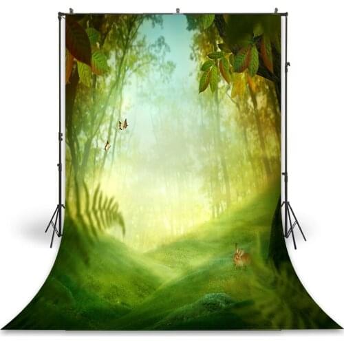 HUAYI Photography Backdrop Newborns Baby Child Photo Booth Background Cartoon Forest Studio Birthday Photo Backdrop XT-4007