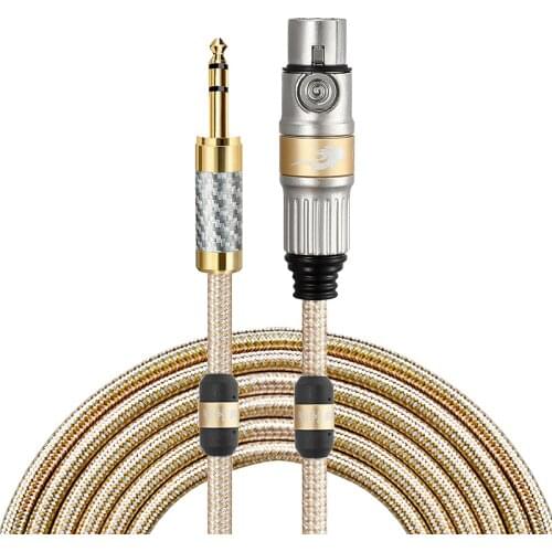 HiFi Mic Cable Stereo 1/4" TRS Jack 6.35mm to XLR Femle 3 Pin Amplifier Microphone 6.3 Balanced Audio Cable 1M 2M 3M 5M 8M