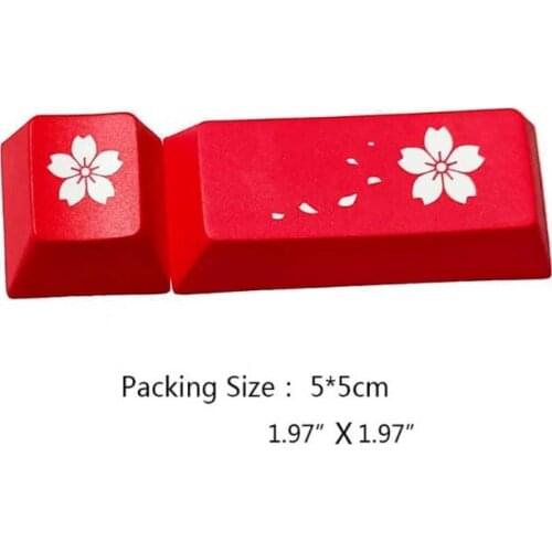 Gaming Keycaps Durable PBT ESC Enter Keycap Cherry Profile Dye-Subbed Keycap for Mechanical Keyboard Stylish Petal QW
