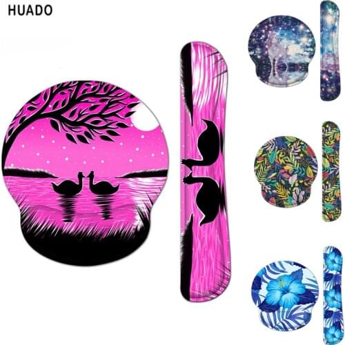Ergonomic Gaming Mouse Pads Mat with Wrist Rest Support Memory Foam Anti-Slip Comfort Pad Mice Mat for Laptop Computer Office