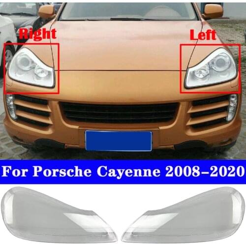 Car Front Headlight Cover For Porsche Cayenne 2008-2017 Headlamp Lampshade Lampcover Head Lamp Light Glass Lens Shell