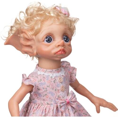 NPK 17inch Reborn Baby Doll Fariy Elf Handmade Girl Doll Sweet Baby Collectible Art Doll High quality Handmade Doll