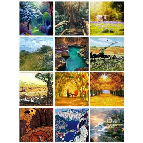 Square/Round Drill Diamond Painting natural scenery Diamond mosaic embroidery Cross stitch Diamond Wall Painting Decorative gift