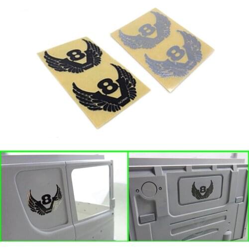 Flying V8 Decorative Mirror Sticker for 1/14 Tamiya RC Truck Trailer Tipper Scania 470 620 730 Car Diy Parts