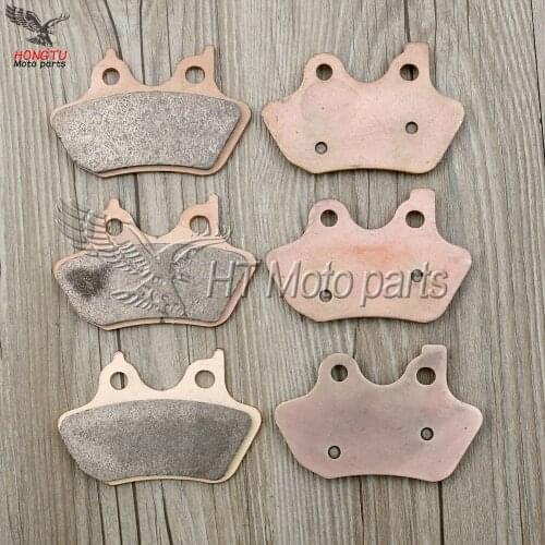 Motorcycle metal sintering brake pads For Harley Touring Electra Street Glide Dyna Sportster XL 883 1200 Road King Fat Boy Bob
