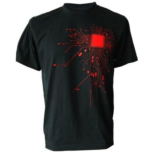 Computer CPU Core Heart T-Shirt Mens GEEK Nerd Freak Hacker PC Gamer Tee Men Summer Short Sleeve 100% Cotton T Shirt Top