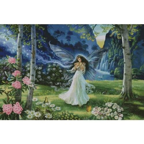 Forest fairy Faerie Melody Top Quality Cross Stitch Kits 14CT Unprinted Counted Sewing kit Embroidered Art Handmade Home Decor