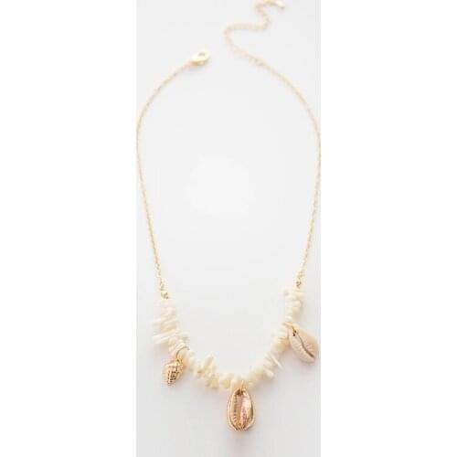 Fever&Free Bohemian Ocean Seashells Beach Choker Necklaces Hawaiian Elegant Women Pendant Necklace Party Club Jewelry Decoration