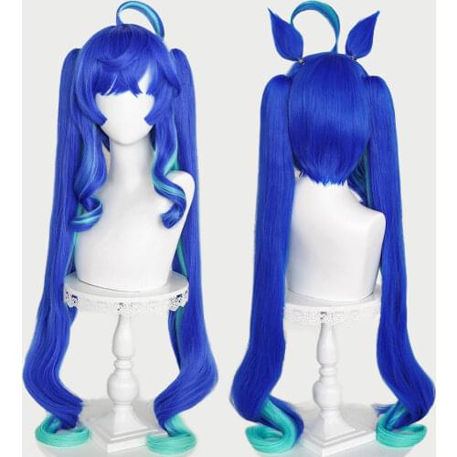 Anime Pretty Derby Twin Turbo Cosplay Wig Heat Resistant Synthetic Hair Carnival Halloween Party Props