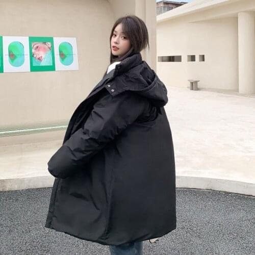 2021 Women Parka Coat Long Winter Jacket Women Hooded Big Plus Size Female Lady Windbreaker Warm Overcoat Outwear Solid Clothing