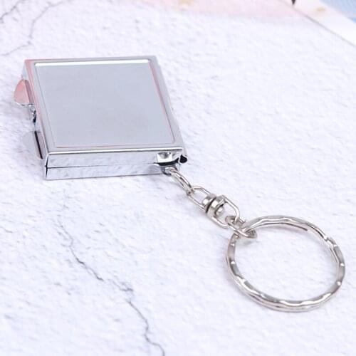 Personalised Folding Mirror Key Ring Keychain Mini Compact Pocket Cosmetic
