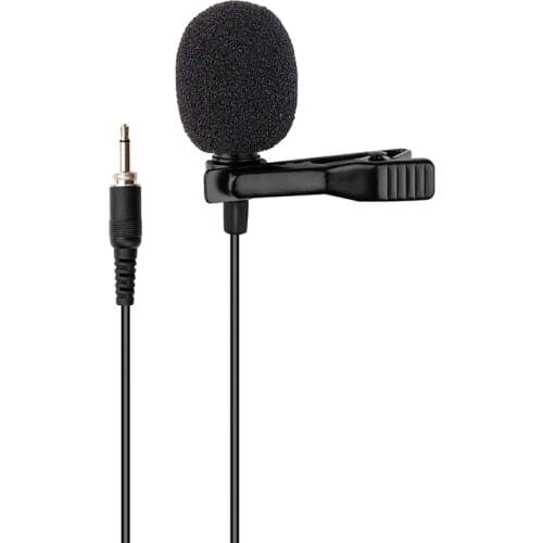 Lavalier 2-Pole Microphone Mini Recording Microphone Collar Clip Microphone Interview Recording Microphone Clip MIC with Screw