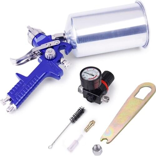 HVLP Auto Paint Air Spray Gun Kit Gravity Feed Car Primer 1.4MM 1.7 2.5MM Nozzle