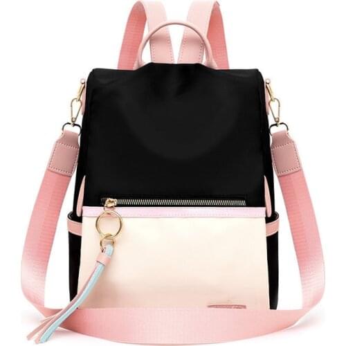 Backpacks Candy Color Waterproof School Bags For Teenagers Girls Patchwork Backpack 2020 Female Mochila