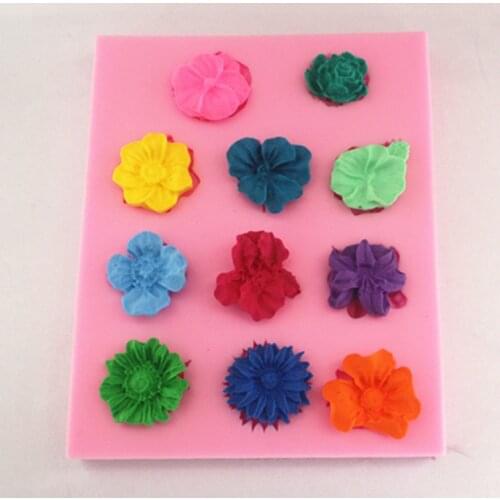 Flowers silicone cake molds soap chocolate mould for the kitchen baking Sugarcraft FM003