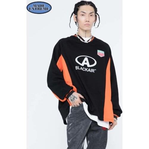 BLACKAIR V-Neck tracksuit men women sweatshirt oversize baseball jersey HIP HOP designer sweatshirt harajuku lounge wear SC03