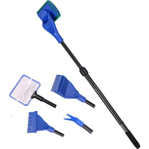 Sunsun Aquarium cleaning tool 5 in 1 multifunctional cleaning brush aquarium tank rake seaweed plants clip fishing skimmer