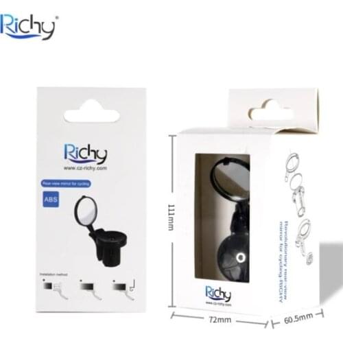 RICHY Ultralight Road Bicycle Rearview Mirror 360 Rotation Reflector Safety Mirror 20-40meters Bicycle Safety Accessorie