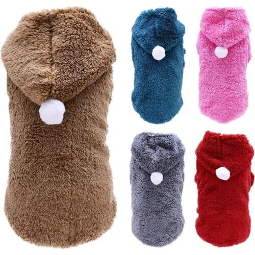 Pet Thickening Winter Overall Cute Puppy Dog Jumpsuit For Small Chihuahua Toy Terrier Yorkshire Winter Warm Tracksuit Clothes