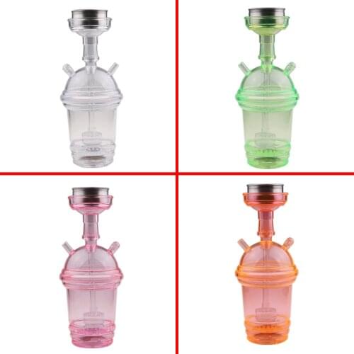 1pcs Acrylic Shisha Chicha Hookah Pipe Narguile Nargile Cachimba With Hose Bowl Charcoal Tongs Cigarette Accessories