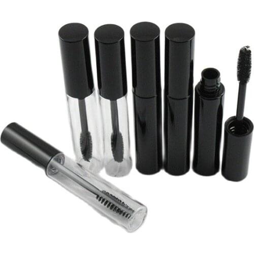 10ml clear black plastic tube with mascara brush eye liner active eyelashes lip gloss make up cosmetic packing